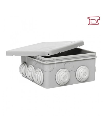 Коробка распред. КМР-030-014 с крышкой (100х100х50), 10 мембр. вводов IP55 EKF (plc-kmr-030-014-r) в Ессентуках Распределительные коробки Pintop.ru