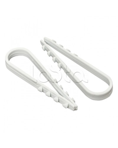 Дюбель-хомут для круглого кабеля (11-18мм) белый (100шт.) EKF PROxima (plc-ncc-11x18w) в Ессентуках Крепеж: Дюбели, шурупы, саморезы Pintop.ru