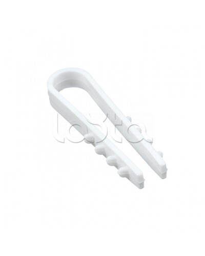 Дюбель-хомут для круглого кабеля (5-10мм) белый (50шт.) EKF PROxima (plc-ncs50-5x10w) в Ессентуках Крепеж: Дюбели, шурупы, саморезы Pintop.ru