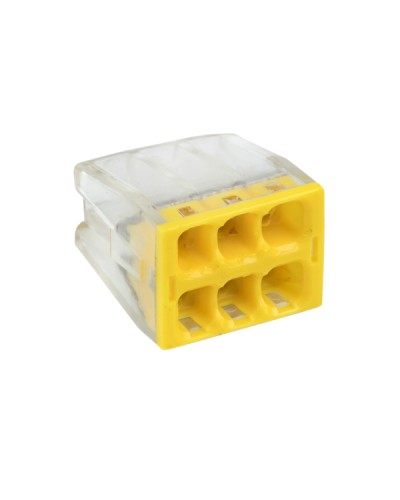 Строительно-монтажная клемма СМК 2273-246 (с пастой) 6 отверстий 0,5-2.5мм2 (50шт.) EKF (plc-smk-2273-246) - Строительно-монтажная клемма СМК 2273-246 (с пастой) 6 отверстий 0,5-2.5мм2 (50шт.) EKF PROxima в Ессентуках Клеммные колодки Pintop.ru