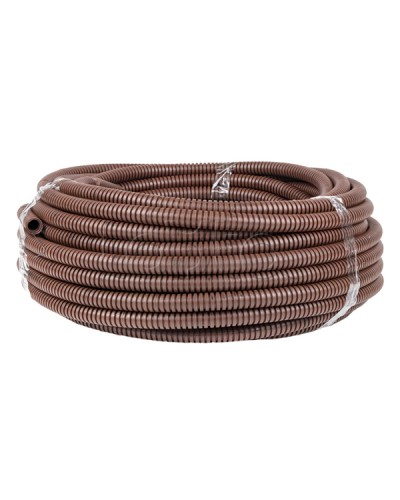 Труба гофр. ПВХ с протяжкой d16 мм (25 м) темное дерево EKF-Plast (tg-z-16d) в Ессентуках Труба гофрированная Pintop.ru