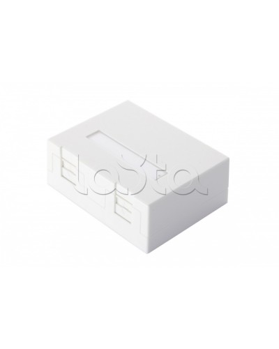 Настенная коробка 2-портовая со шторками, белый Eurolan (12B-04-02WT-2) в Ессентуках Розетки компьютерные и телефонные Pintop.ru