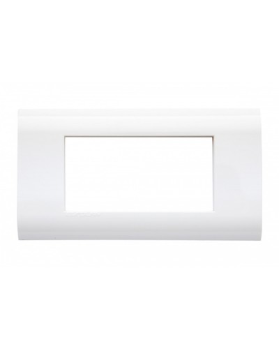 Рамка для модулей 22,5x45,0 мм 4 модуля, белая Eurolan (16M-00-04WT) в Ессентуках Комбинированные настенные розетки Pintop.ru