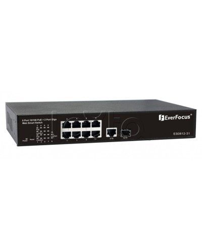 Коммутатор PoE 8-портовый EverFocus ES0812-31 в Ессентуках Коммутаторы Pintop.ru