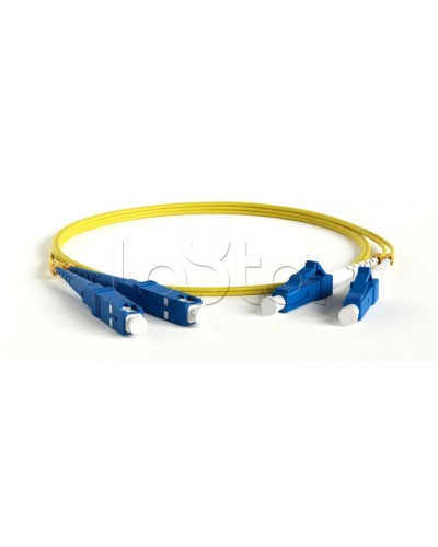 Патч-корд волоконно-оптический одномодовый SM 9/125 (OS2), LC/UPC-SC/UPC, duplex, LSZH, 3 м Hyperline FC-D2-9-LC/UR-SC/UR-H-3M-LSZH-YL в Ессентуках Патч-корды оптические Pintop.ru