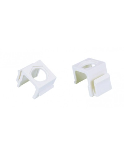 Вставка формата Keystone Jack для коаксиальных разъемов, ROHS, белая Hyperline (KJ1-COAX-WH) в Ессентуках Кроссы оптические Pintop.ru