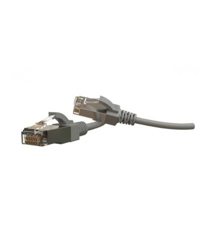 Патч-корд S/FTP Hyperline (PC-LPT-SFTP-RJ45-RJ45-C6-1.5M-LSZH-GY) в Ессентуках Патчкорды (медные) Pintop.ru