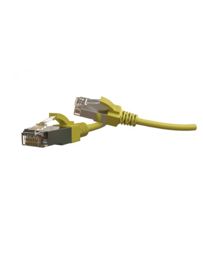 Патч-корд S/FTP Hyperline (PC-LPT-SFTP-RJ45-RJ45-C6-1M-LSZH-YL) в Ессентуках Патчкорды (медные) Pintop.ru
