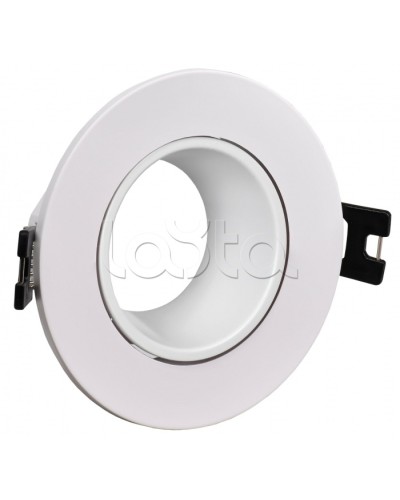 Светильник 4104 встраиваемый MR16 круг пласт. белый IEK (LT-UVB0-4104-GU05-1-K01) в Ессентуках Светильники Pintop.ru