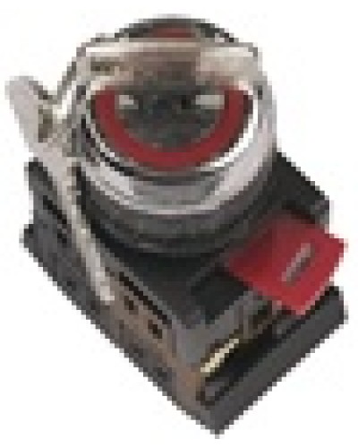 Переключатель AKS-22 с ключом на 2 фиксир.положения I-O 1з+1р черный IEK BSW10-AKS-2-K02 в Ессентуках Аксессуары для стоек и шкафов Pintop.ru