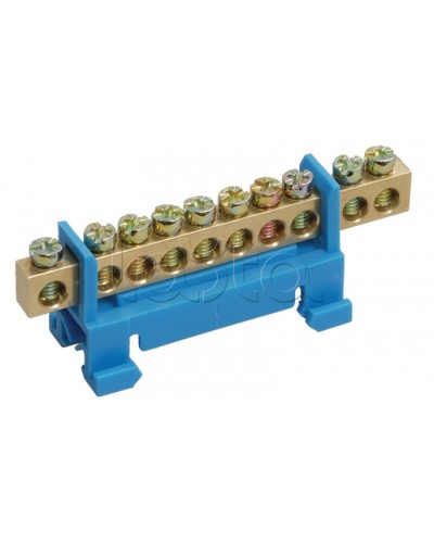 Шина нулевая с DIN-изолятором ШНИ-6x9-10-С-С IEK YNN10-69-10P-K07 в Ессентуках Клеммные колодки Pintop.ru