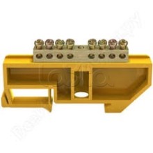 Шина PE "земля" на DIN-изоляторах ШНИ-6х9-8-Д-Ж IEK YNN10-69-8D-K05