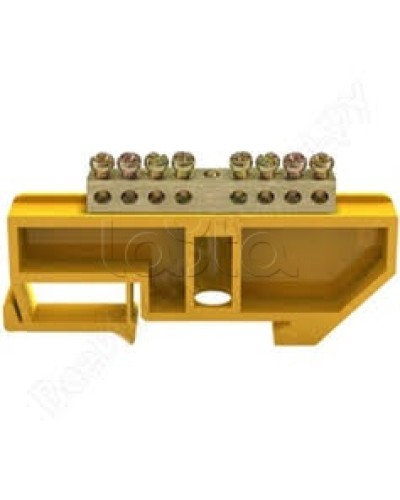 Шина PE земля на DIN-изоляторах ШНИ-6х9-8-Д-Ж IEK YNN10-69-8D-K05 в Ессентуках Клеммные колодки Pintop.ru