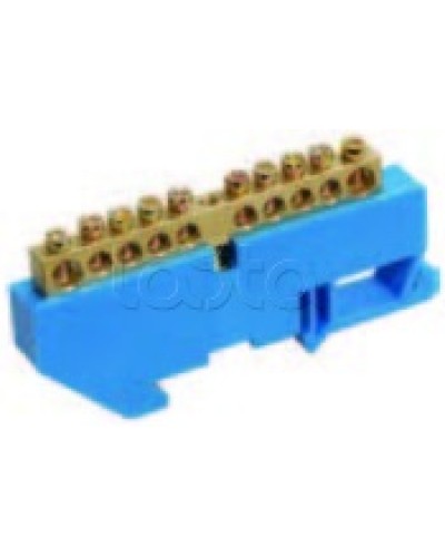 Шина нулевая в комбинированном DIN-изоляторе типа «Стойка» ШНИ-8x12-16-КС-С IEK YNN10-812-16DP-K07 в Ессентуках Клеммные колодки Pintop.ru