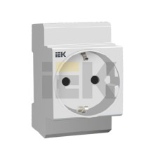 Розетка с заземлением на DIN-рейку IEK РАр10-3-ОП (MRD10-16)