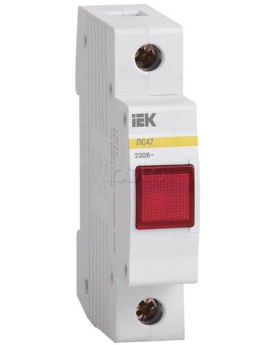 Лампа сигнальная красная DIN 1P неон ЛС-47 IEK MLS10-230-K04 в Ессентуках Оповещатели Pintop.ru