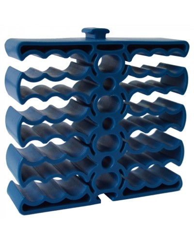 Кабельная гребенка на 24 кабеля, синяя LANMASTER (LAN-CCLP24-BL) в Ессентуках Аксессуары для стоек и шкафов Pintop.ru