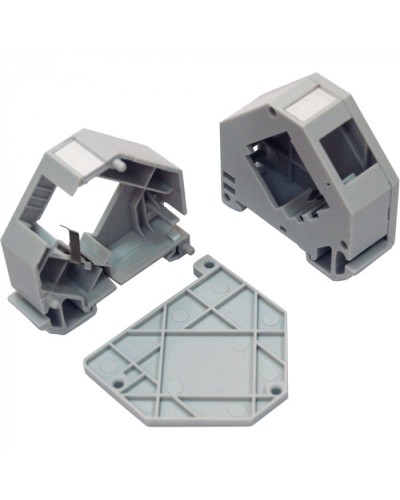 Бокс на DIN-рейку для установки модуля типа Keystone, серый LANMASTER (LAN-DRF-10K/BX-GY) в Ессентуках Патч-корды и пигтейлы Pintop.ru