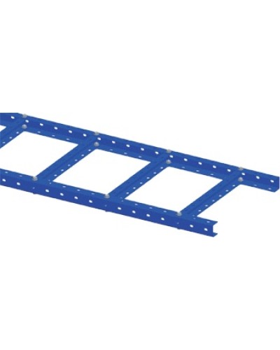Лоток лестничный, прямая секция шириной 500 мм, сталь, 2.5 метра, серый LANMASTER LAN-LTS500-GY в Ессентуках Кабельные лотки Pintop.ru