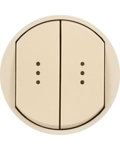 Лицевая панель для выключателя двойного с индикацией слоновая кость Celiane Legrand 066211 в Ессентуках Аксессуары для кабель-канала Pintop.ru