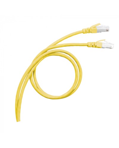 Патч-корд S/FTP, cat. 6а, PVC, 1м, желтый Legrand (051780) в Ессентуках Патчкорды (медные) Pintop.ru