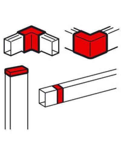 Заглушка торцевая/угол внутренний/угол внешний/накладка на стык для кабель-канала METRA 60x40 Legrand (638198) в Ессентуках Аксессуары для кабель-канала Pintop.ru