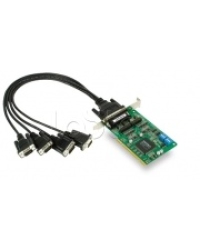 Плата 4-х портовая промышленная RS-232/422/485 для шины Universal PCI + кабель Moxa CP-134U-DB9M в Ессентуках Сетевые карты Pintop.ru