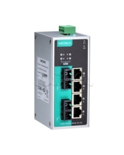 Коммутатор PoE 6-портовый Moxa EDS-P206A-4PoE-MM-SC в Ессентуках Коммутаторы Pintop.ru