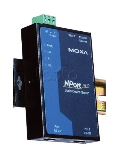 Сервер 2-портовый RS-232 в Ethernet Moxa NPort 5210-T в Ессентуках Дополнительное оборудование для ОПС Pintop.ru