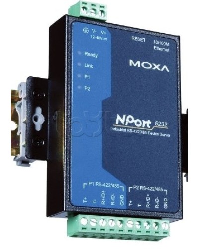 Сервер 2-портовый RS-422/485 в Ethernet Moxa NPort 5232I в Ессентуках Дополнительное оборудование для ОПС Pintop.ru