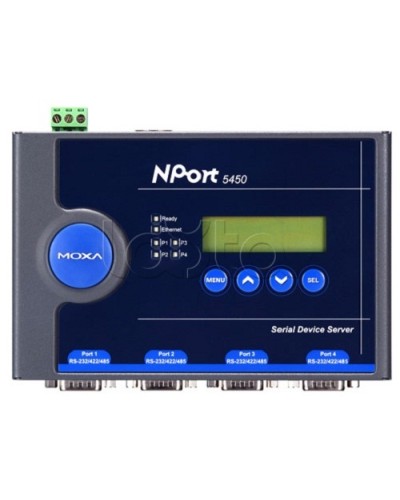 Сервер 4-портовый RS-232/422/485 в Ethernet Moxa NPort 5450-T в Ессентуках Дополнительное оборудование для ОПС Pintop.ru