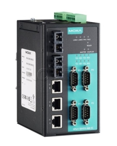 Сервер 4-портовый RS-232/422/485 в Ethernet Moxa NPort S8455I-SS-SC в Ессентуках Дополнительное оборудование для ОПС Pintop.ru