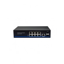 Управляемый L2 PoE коммутатор Gigabit Ethernet на 8 RJ45 PoE + 2 x GE SFP порта NST NS-SW-8G2G-PL
