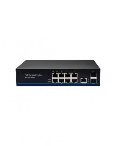 Управляемый L2 PoE коммутатор Gigabit Ethernet на 8 RJ45 PoE + 2 x GE SFP порта NST NS-SW-8G2G-PL в Ессентуках Коммутаторы Pintop.ru