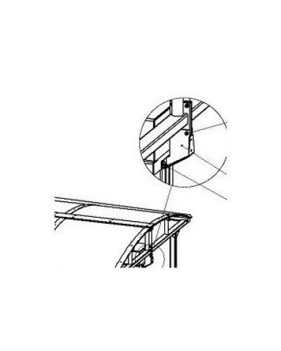 Кронштейн для стыковки турникета PERCo-RF01 0-11 в Ессентуках Дополнительное оборудование для СКУД Pintop.ru