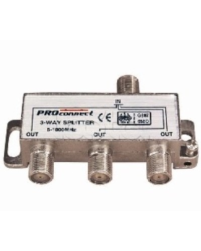 Делитель ТВ х 3 под F разъём 5-1000 МГц (10шт/уп) PROCONNECT 05-6022 в Ессентуках Коммутационные изделия Pintop.ru