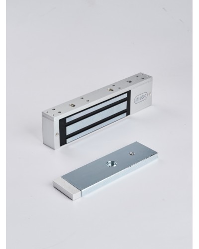 R-Lock RL-EM350-LSS - Электромагнитный замкок, 350кг, DC12/24B, цвет серебристый сатинированный алюминий RAL 7047, два датчика втроены в корпус замка: датчик Холла и магнито-контактный датчик в Ессентуках Электромагнитные замки Pintop.ru