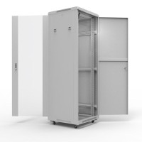19" Напольный шкаф Standart 32U 600х600 мм, передняя дверь стекло, задняя металл, RAL 7035 REXANT (04-2310)