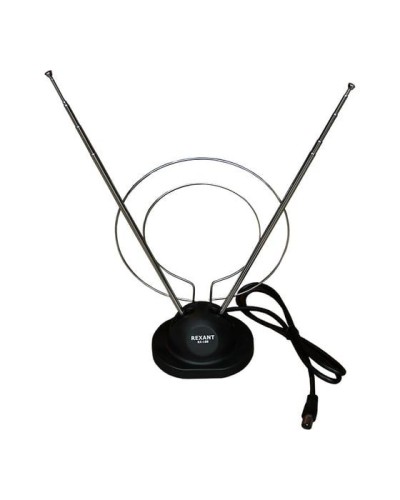 Антенна комнатная телескопическая на подставке «Усы+кольцо», RX-100 REXANT 34-0100 в Ессентуках Системы видеонаблюдения Pintop.ru