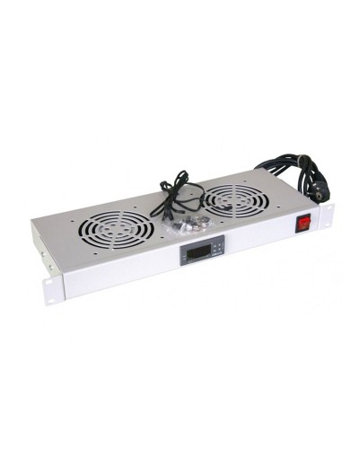 Модуль вентиляторный с термостатом 19 1U с 2-мя вентиляторами REXANT 04-2604 в Ессентуках Вентиляторные модули Pintop.ru