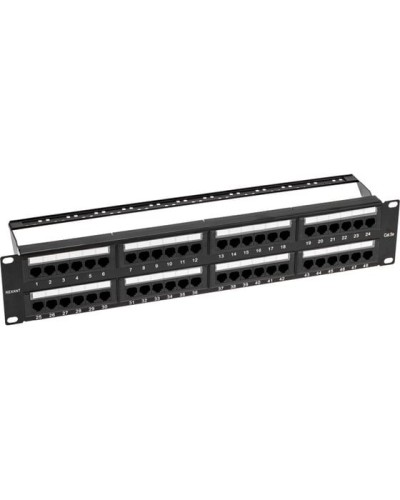 Панель коммутационная с кабельными органайзерами 19, 2U, 48 портов, UTP, RJ-45, CAT 5e REXANT PRO (02-0032) в Ессентуках Аксессуары для стоек и шкафов Pintop.ru