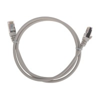 Патч-корд F/UTP, CAT 5e, RJ45-RJ45, 26AWG, LSZH, серый, 1м REXANT 02-0110-1