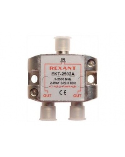Делитель телевизионный ТВх2 под F разъём 5-2500 МГц СПУТНИК (10шт/уп) REXANT 05-6201 в Ессентуках Системы видеонаблюдения Pintop.ru
