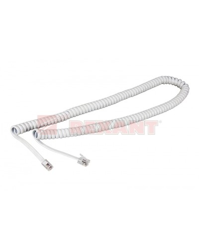 Шнур витой трубочный телефонный белый 7 м (10шт/уп) REXANT 18-2071 в Ессентуках Патч-корды и пигтейлы Pintop.ru