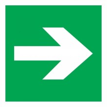 Знак эвакуационный "Направляющая стрелка" 100x100 (5шт/уп) REXANT 56-0029