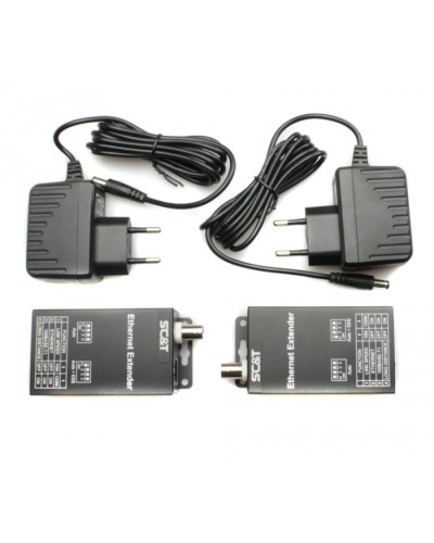 Комплект удлинителей Ethernet по коаксиальному кабелю до 1000м SC&T IP09CK в Ессентуках Видеоусилители, Модуляторы, Делители Pintop.ru