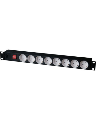 Блок розеток 1U, 8 розеток Schuko с фильтром TLK TLK-RS08MF1-BK в Ессентуках Блоки розеток Pintop.ru