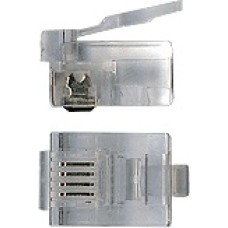 Коннектор RJ12 д/кабеля 6-ти контактный TWT-PL12-6P6C/100