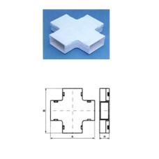 Х-соединитель с основой 60х22 на 60х22 TWT TWT-CT60/60-XB-WH