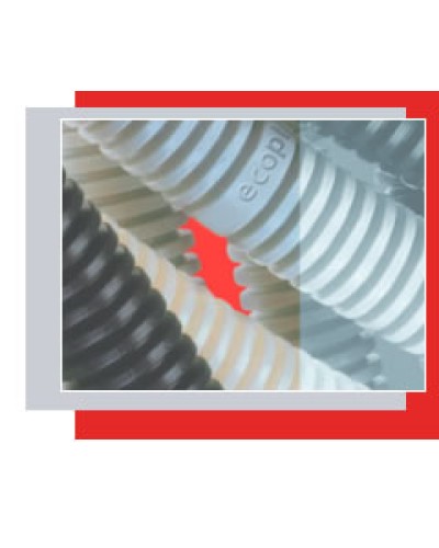 Труба гофрированная ПВХ легкая, с зондом диам. 40 мм (1шт=20м) Экопласт 10140-20 в Ессентуках Труба гофрированная Pintop.ru